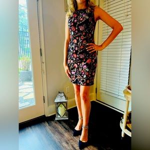 Classy black flower dress